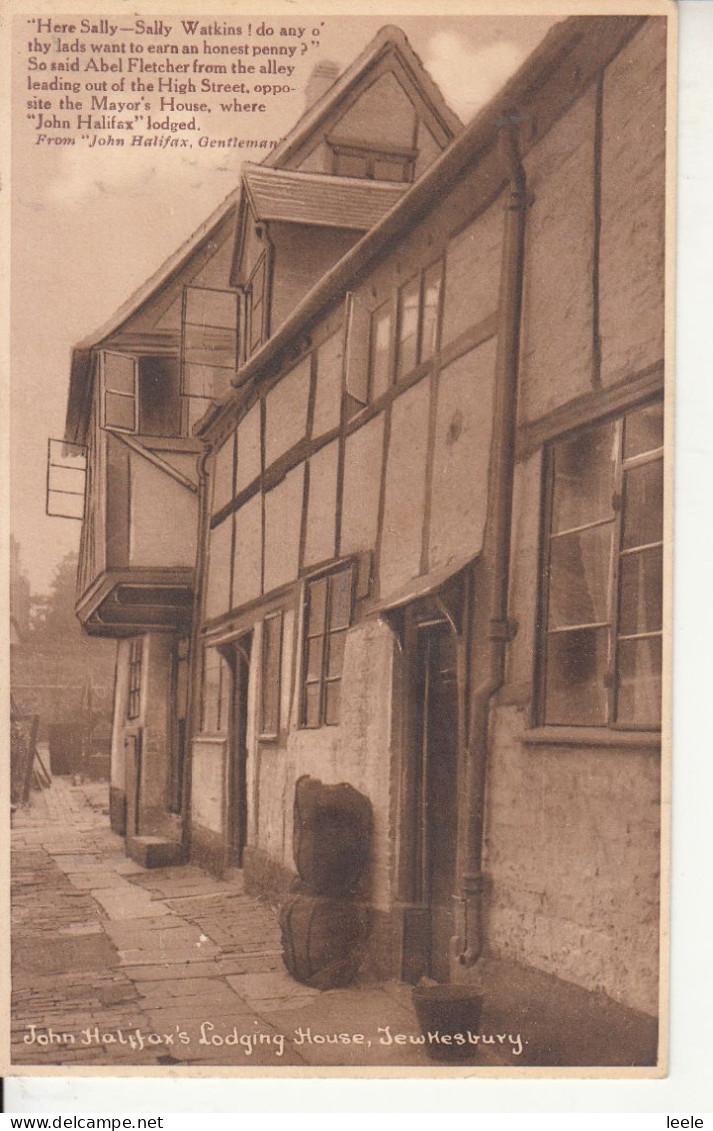 BU45. Vintage Postcard. John Halifax's Lodging House. Tewkesbury, Gloucestershire - Other & Unclassified