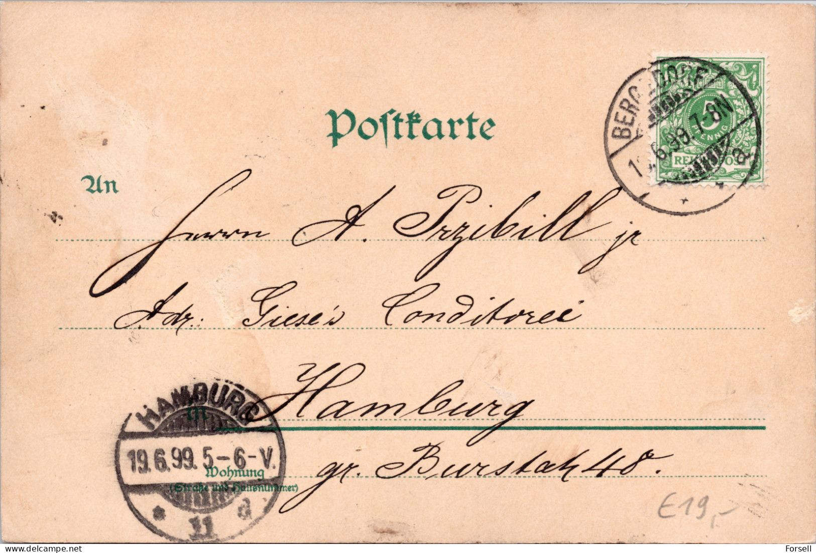 Gruss Aus Bergedorf (Stempel: Bergedorf 1899) - Bergedorf