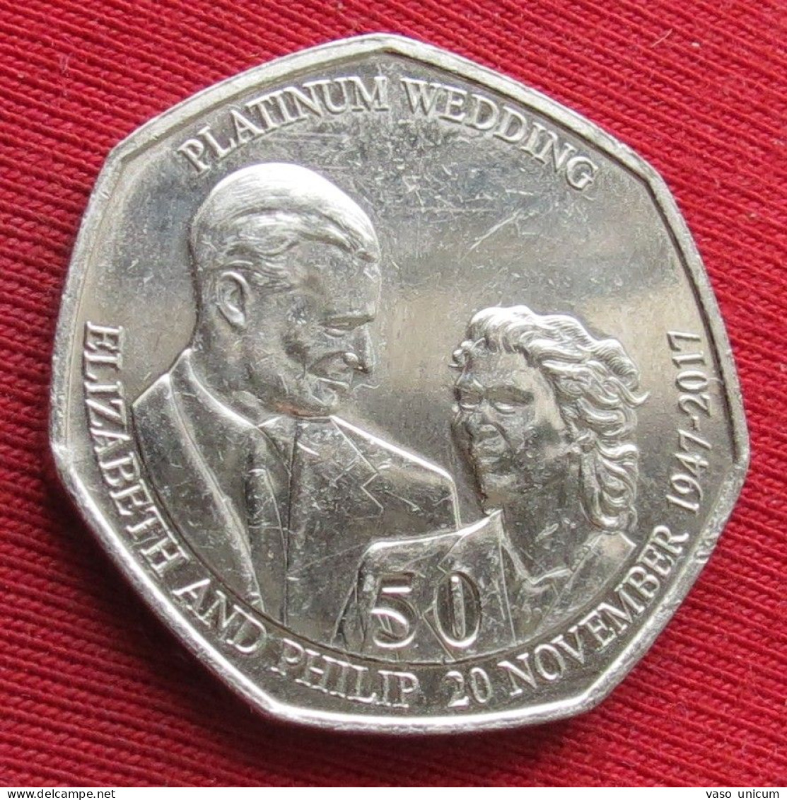 Isle Of Man 50 Pence 2017 Elizabeth And Philip - Île De  Man