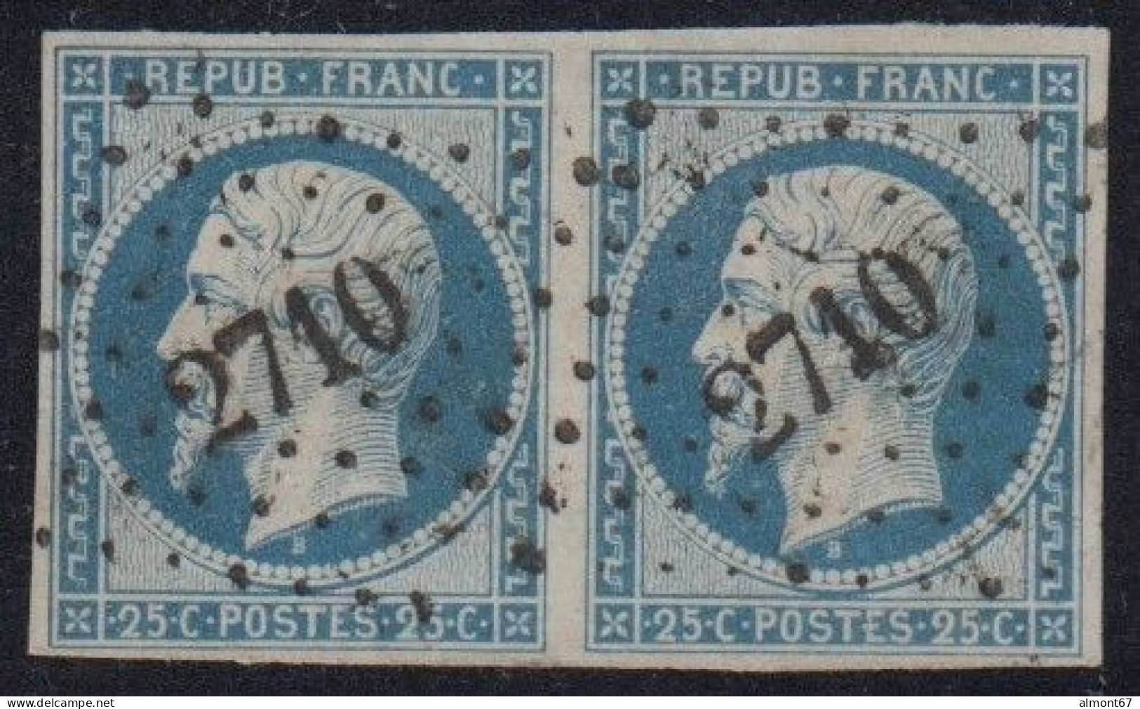 Napoléon N° 10 Paire Oblitérée    - Cote : 120 € - 1852 Louis-Napoleon