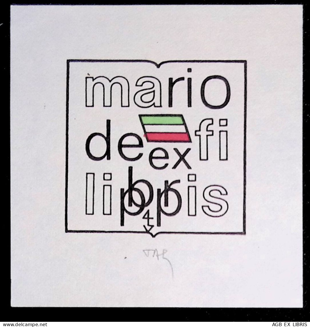 EX LIBRIS  GERHARD TAG Per MARIO DE FILIPPIS L27b-F01 - Exlibris
