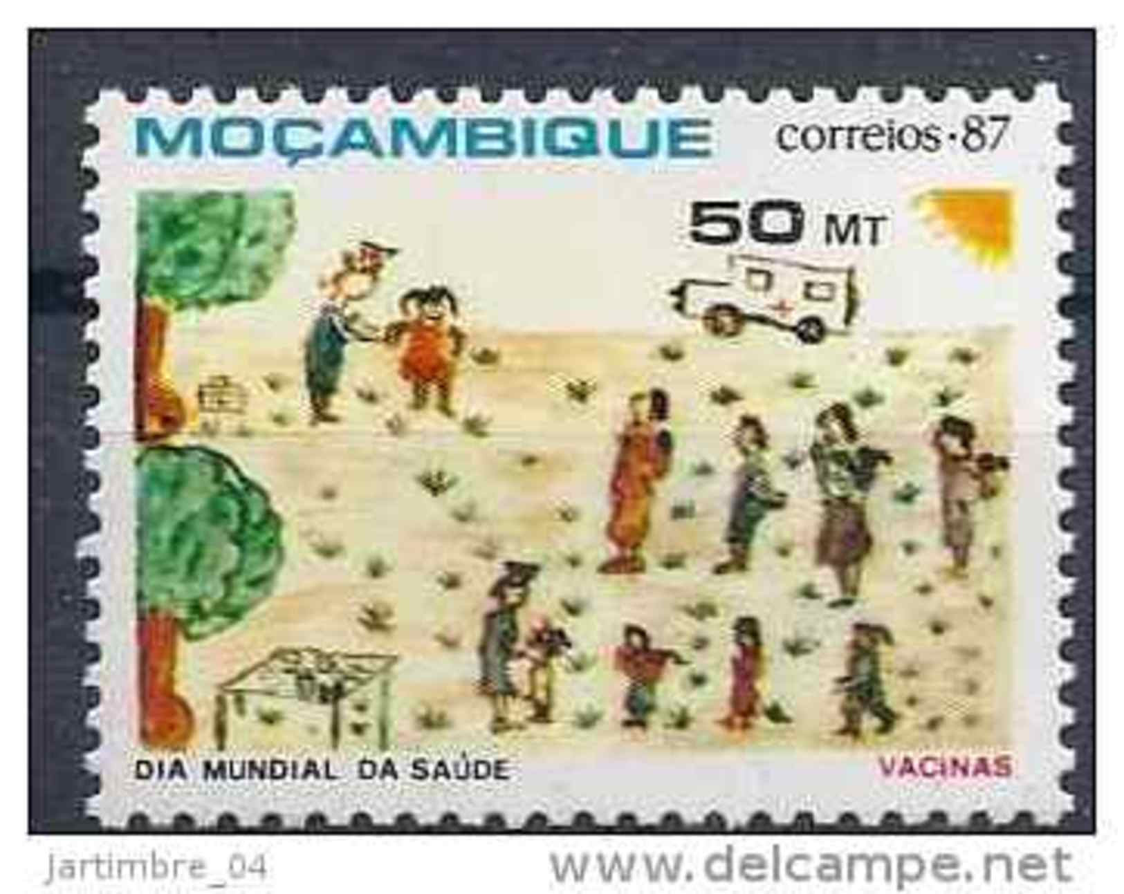 1987 MOZAMBIQUE 1058** Santé, Vaccination - Mozambique