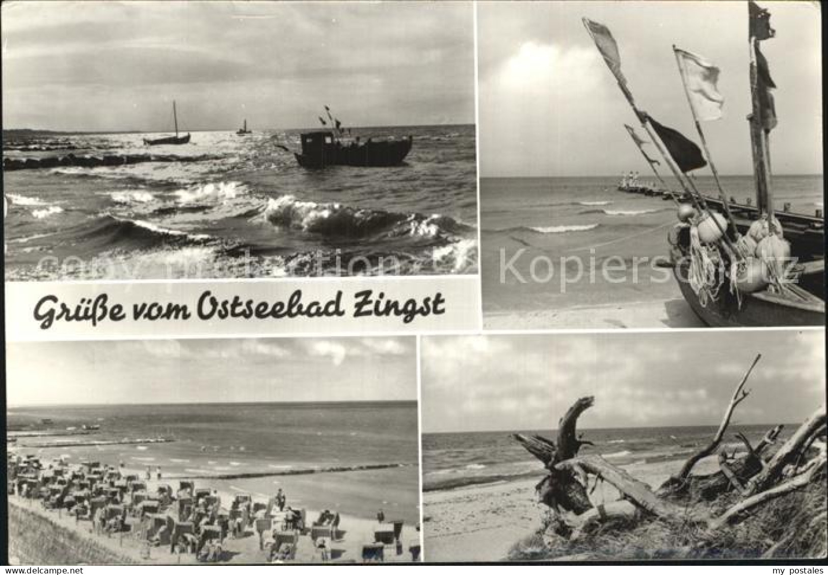 72408194 Zingst Ostseebad Strand Brandung Fischerboot Zingst - Zingst