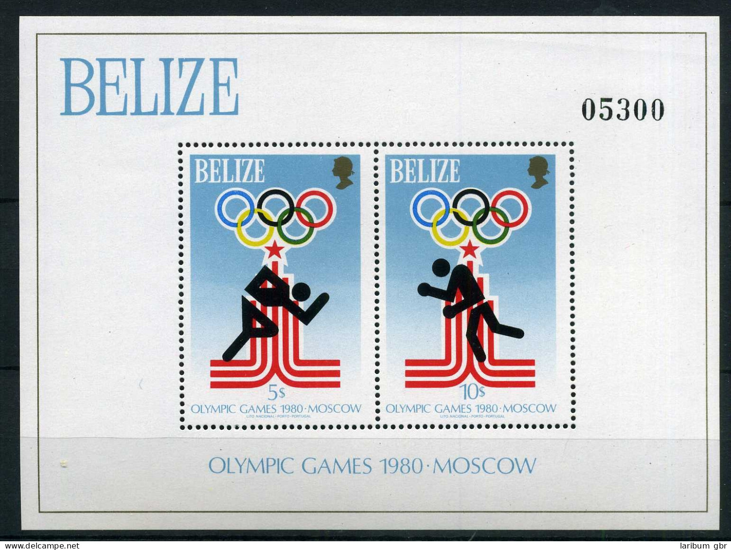 Belize Block 10 Postfrisch Olympiade 1980 #JG569 - Belize (1973-...)