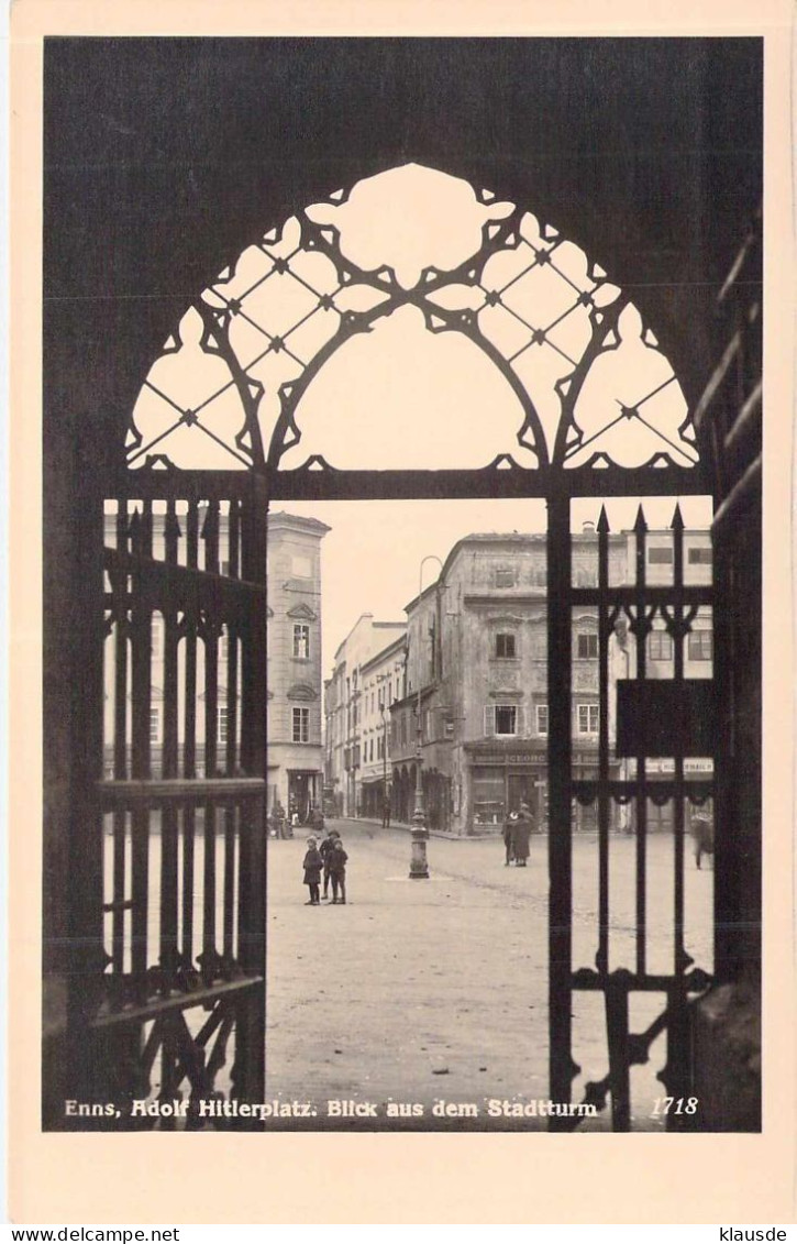 Enns - Adolf Hitlerplatz Blick Aus Dem Stadtturm - Enns