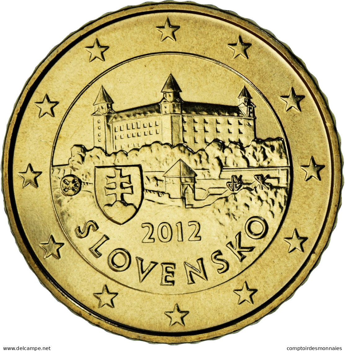 Slovaquie, 50 Euro Cent, 2012, Kremnica, BU, FDC, Or Nordique, KM:100 - Slovacchia