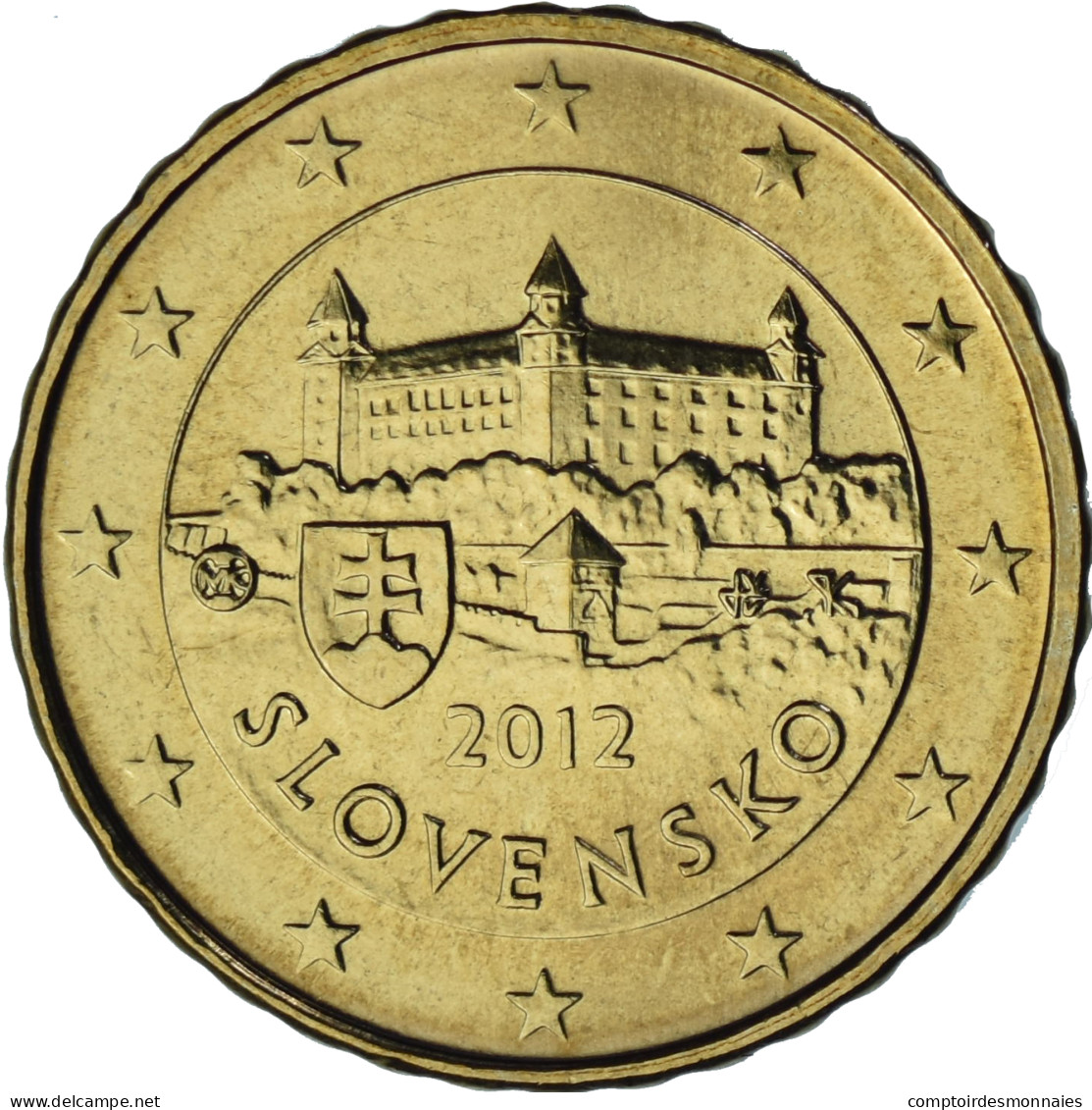 Slovaquie, 10 Euro Cent, 2012, Kremnica, BU, FDC, Or Nordique, KM:98 - Slovacchia