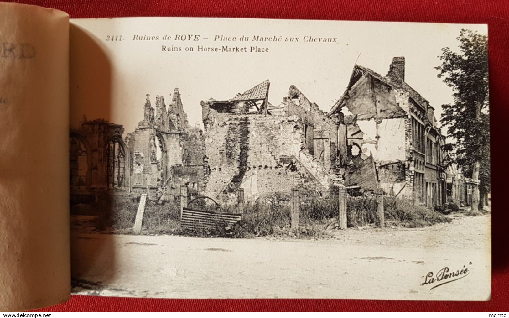 Carnet incomplet, reste 9 cartes - Roye en Ruines - Album Souvenir