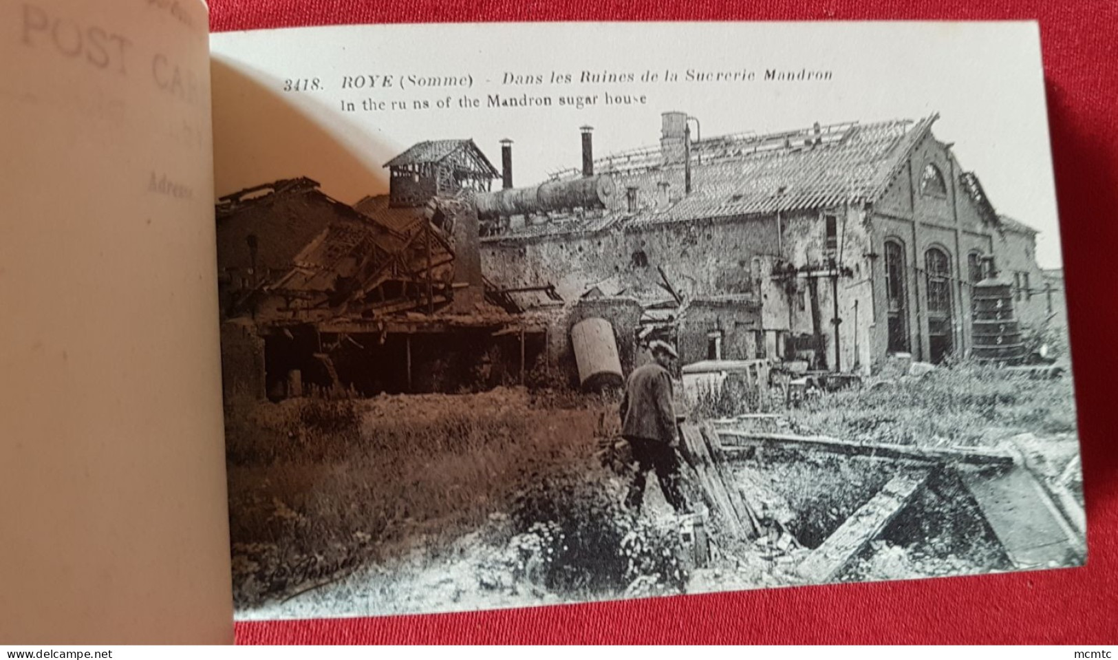 Carnet incomplet, reste 9 cartes - Roye en Ruines - Album Souvenir