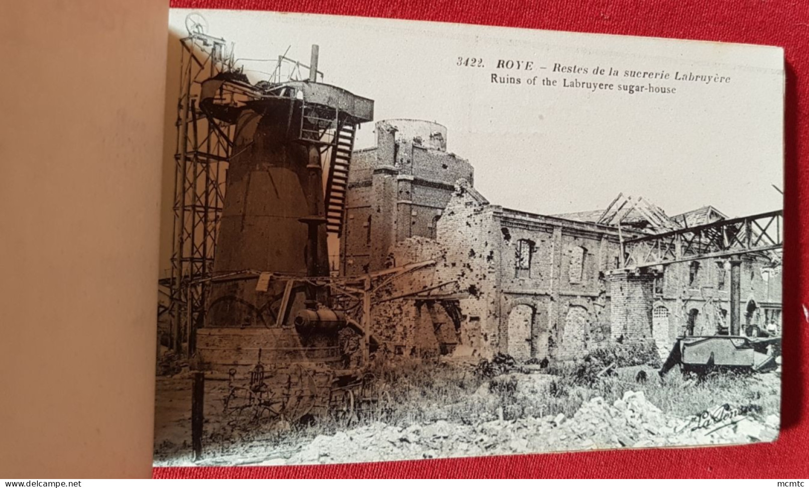 Carnet incomplet, reste 9 cartes - Roye en Ruines - Album Souvenir