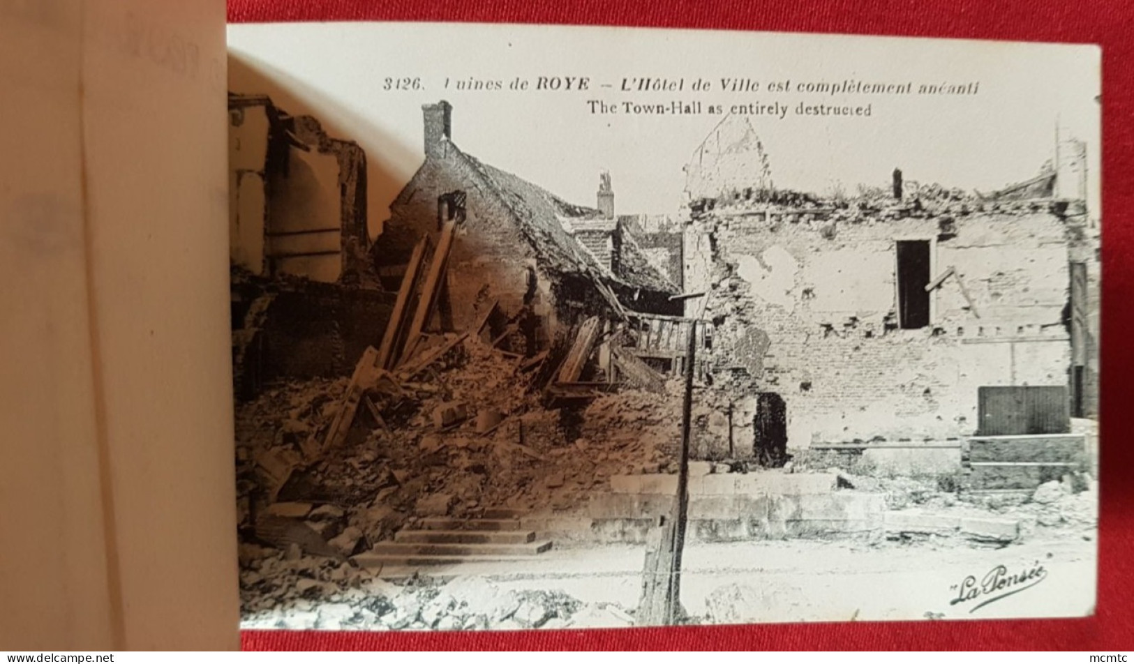 Carnet incomplet, reste 9 cartes - Roye en Ruines - Album Souvenir