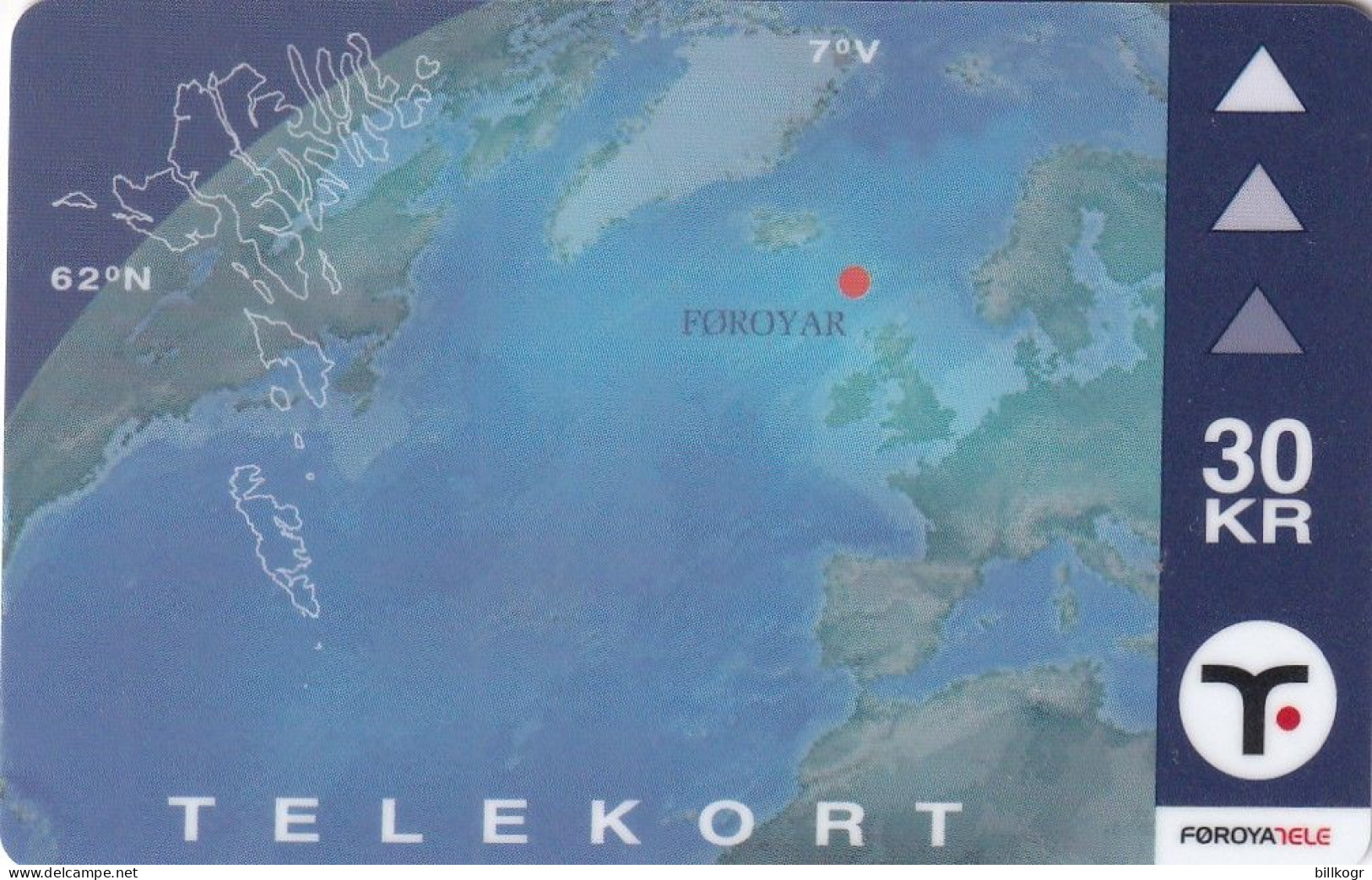 FAROE ISL. - Faroese Map(33), Tirage 15000, 12/00, Used - Islas Faroe