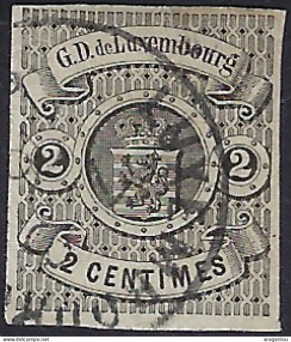 Luxembourg - Luxemburg - Timbres - Armoires   1866    2C.   °   Certifié    Michel 13 - 1859-1880 Armoiries