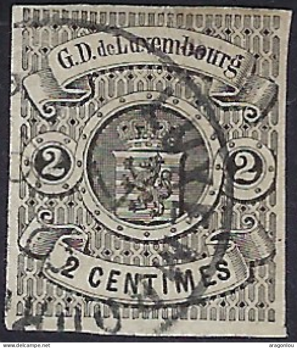 Luxembourg - Luxemburg - Timbres - Armoires   1866    2C.   °   Certifié    Michel 13 - 1859-1880 Wappen & Heraldik