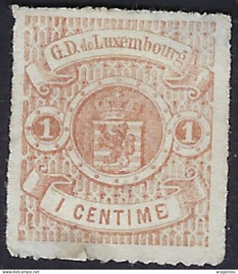 Luxembourg - Luxemburg - Timbres - Armoires   1866    1C.*    Réparé    Michel 12 - 1859-1880 Armoiries