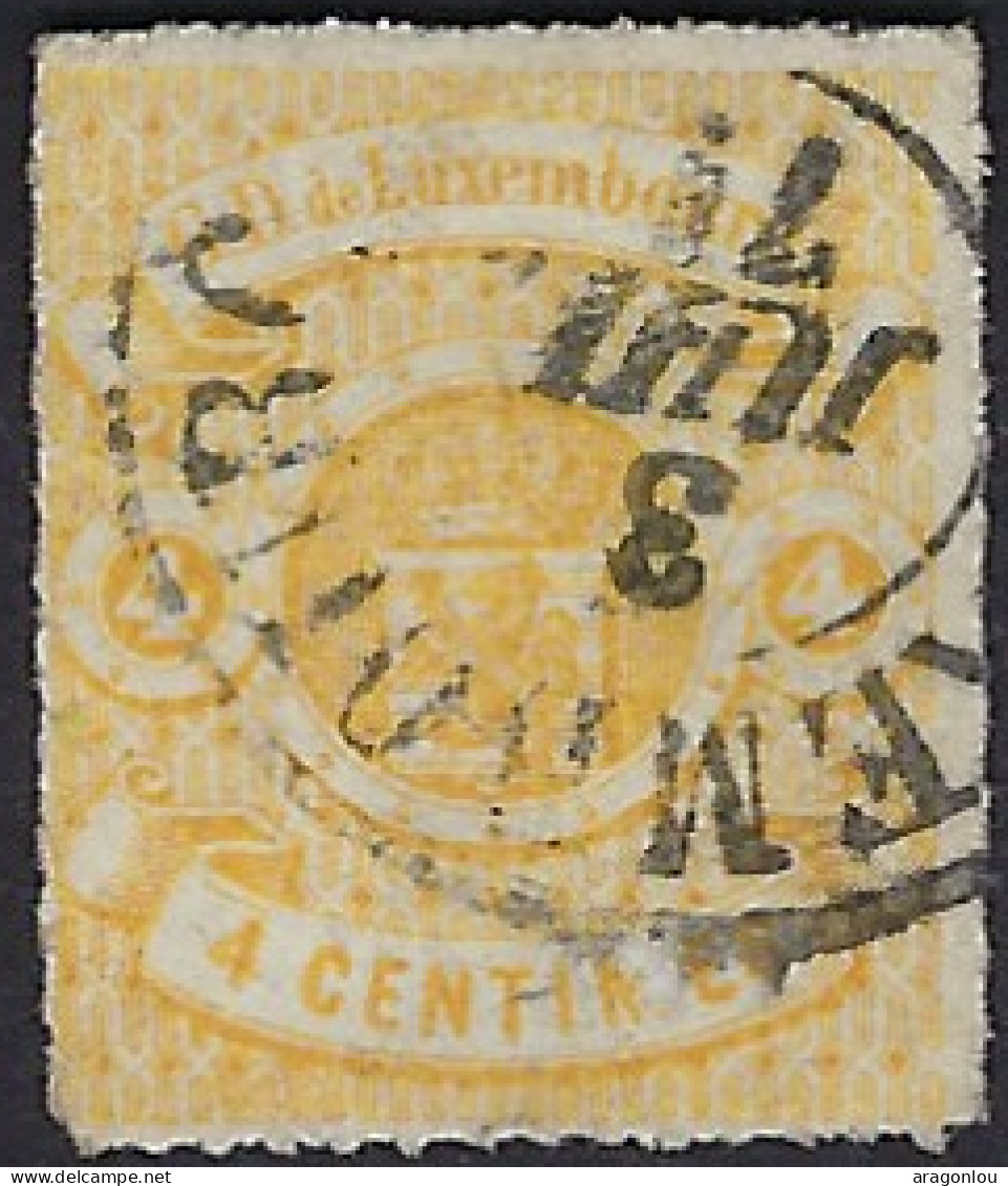 Luxembourg - Luxemburg - Timbres - Armoires   1866    4C.  °       Michel 14 - 1859-1880 Coat Of Arms