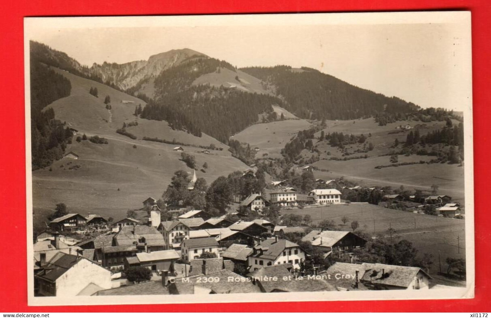 ZXO-11  Rossinière Et Le Mont Cray Vue Générale. Morel 2309 Circulé 1929 - Rossinière