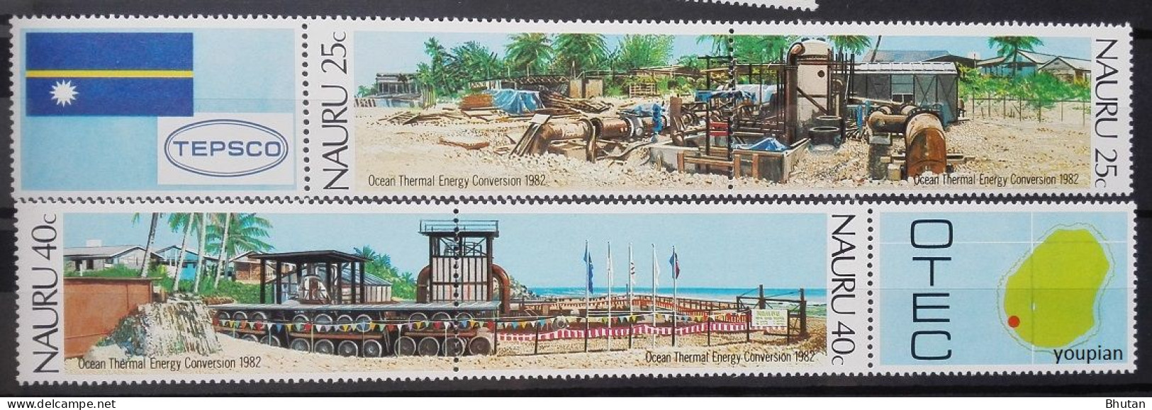 Nauru 1982, Ocean Thermal Energy Conversion - OTEC, Two MNH Stamps Strip - Nauru