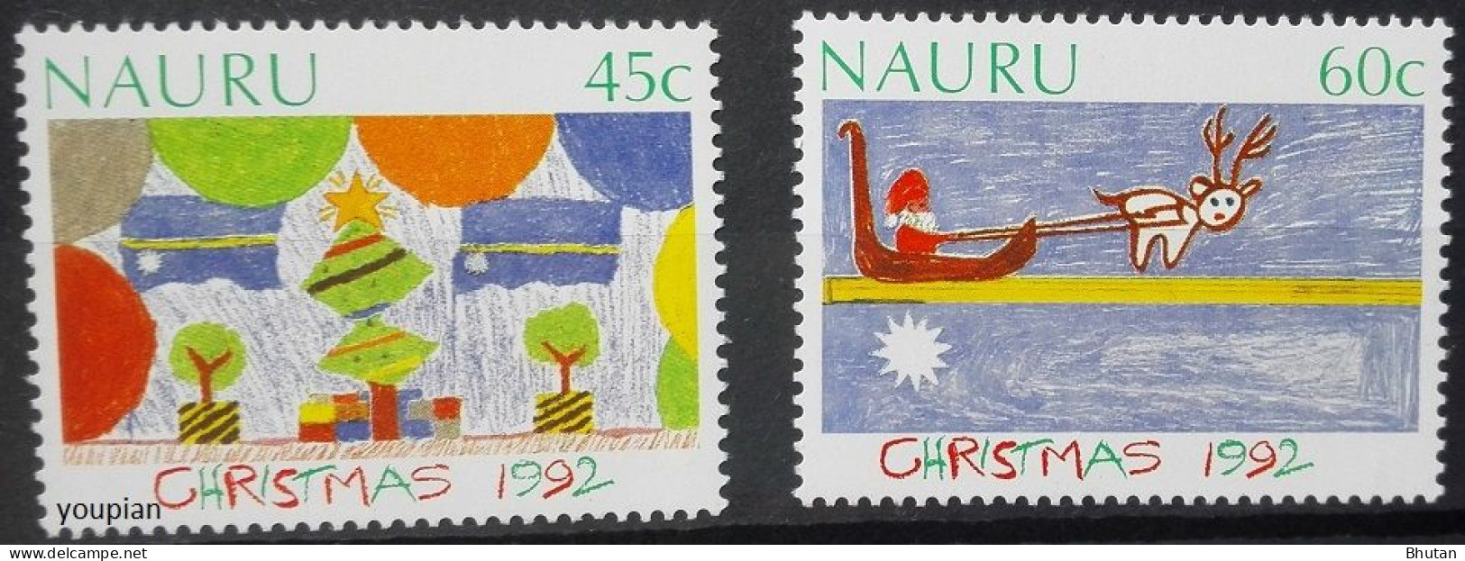 Nauru 1992, Christmas, MNH Stamps Set - Nauru