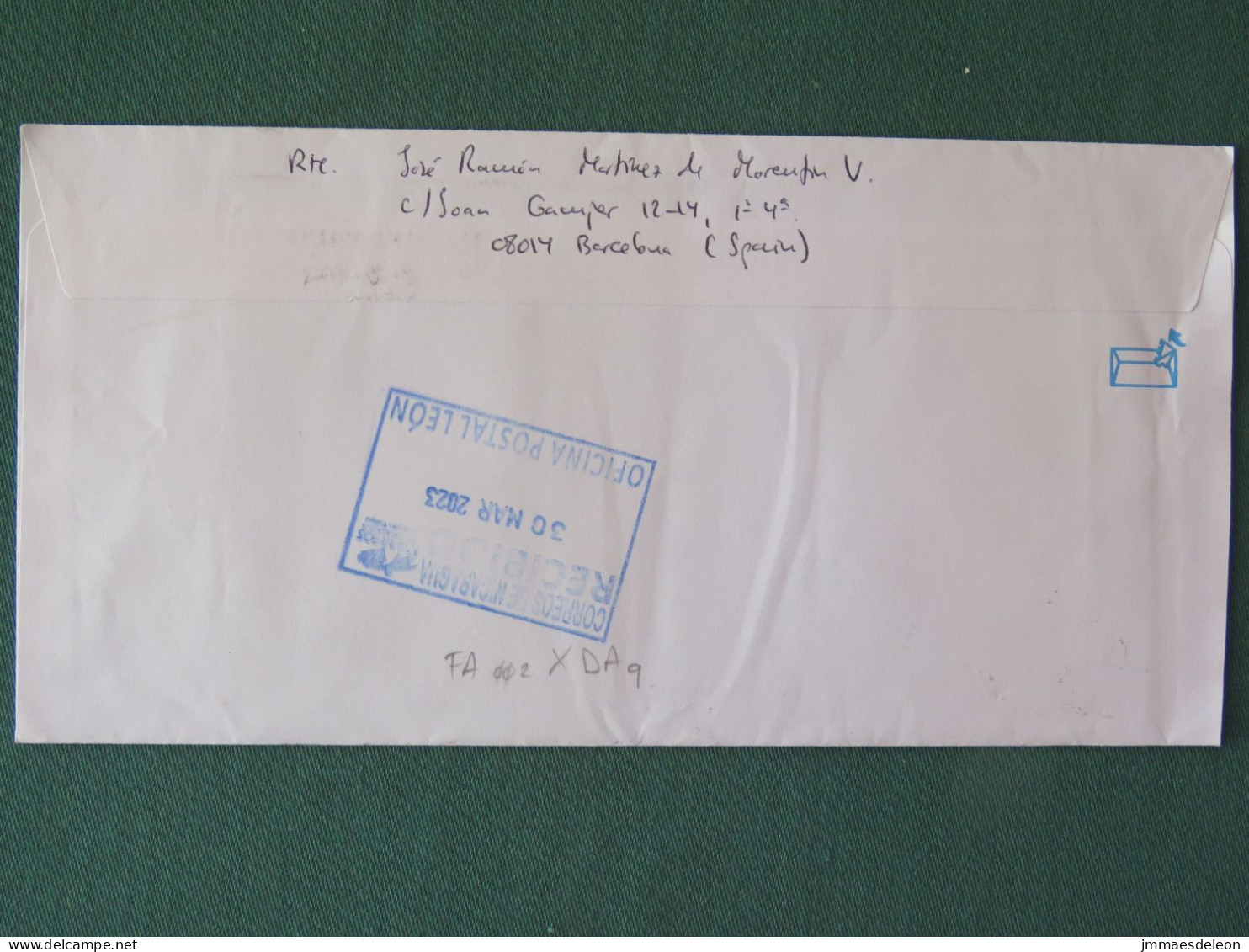Spain 2023 Registered Cover To Nicaragua - Tourism Flower Seeds Church - Lettres & Documents