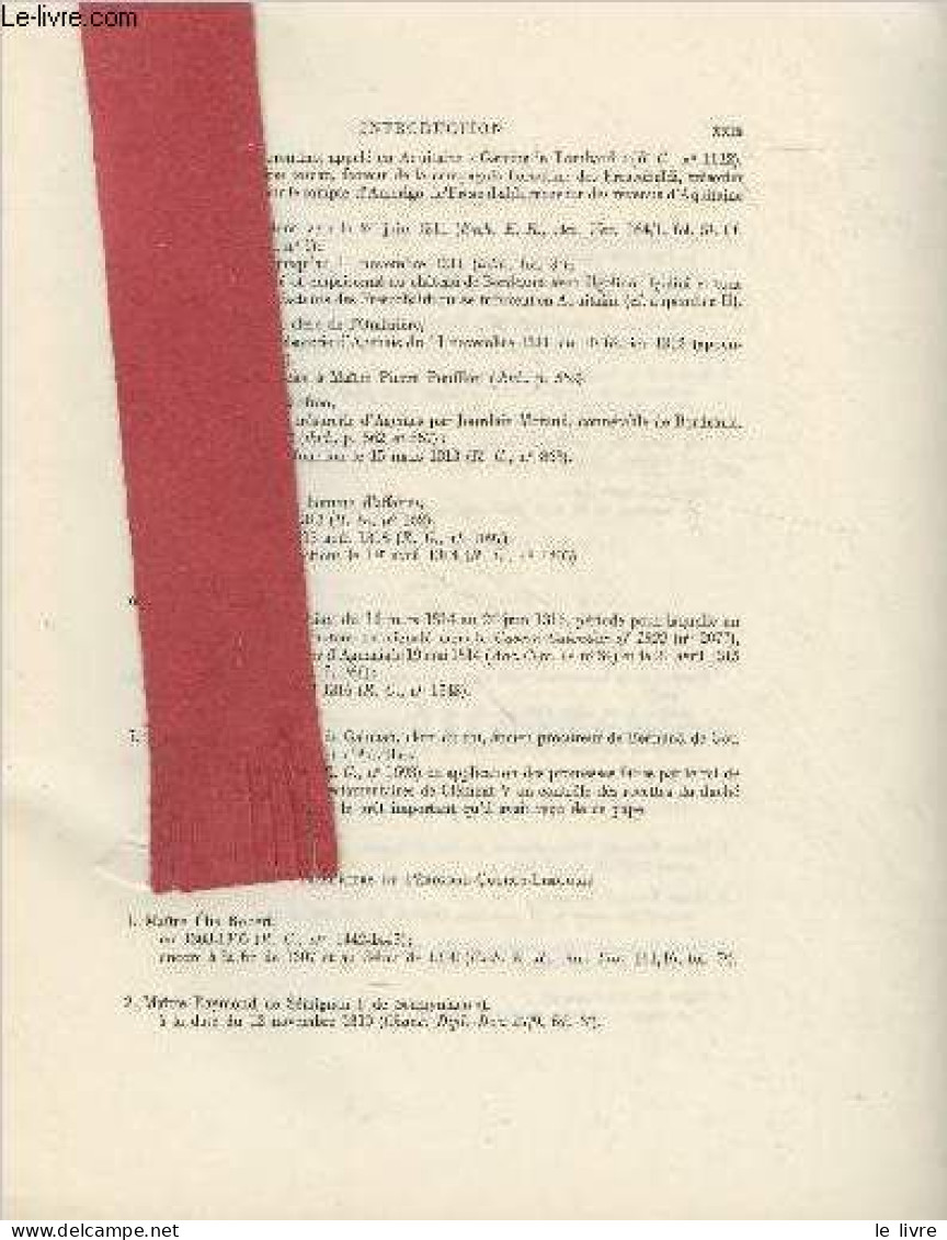 Rôles Gascons - Tome IV : 1307-1317 - Collection De Documents Inédits Sur L'histoire De France - Renouard Yves - 1962 - Aquitaine