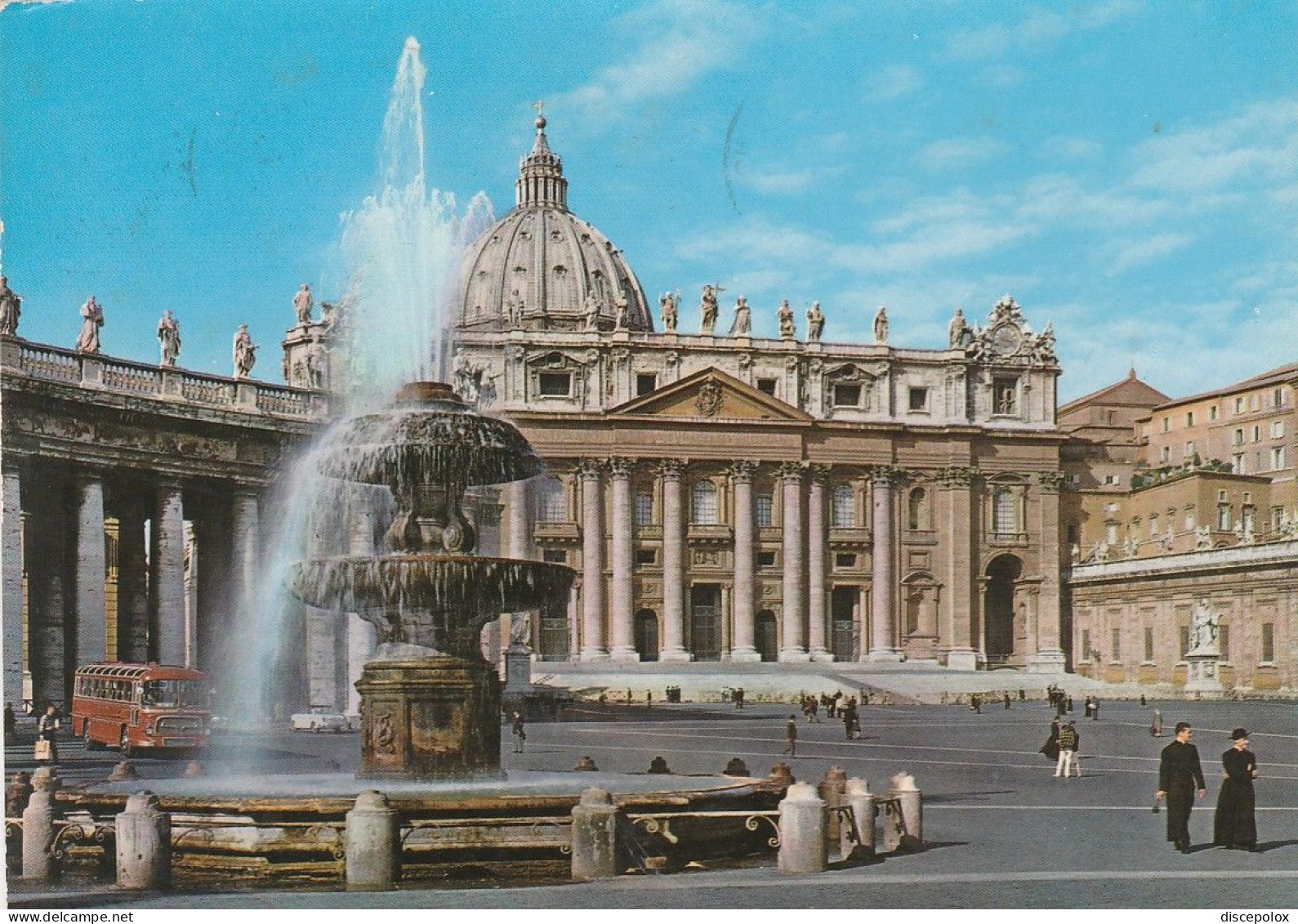 U5327 Roma - Basilica E Piazza Di San Pietro - Fontana - Bus Autobus / Viaggiata - San Pietro