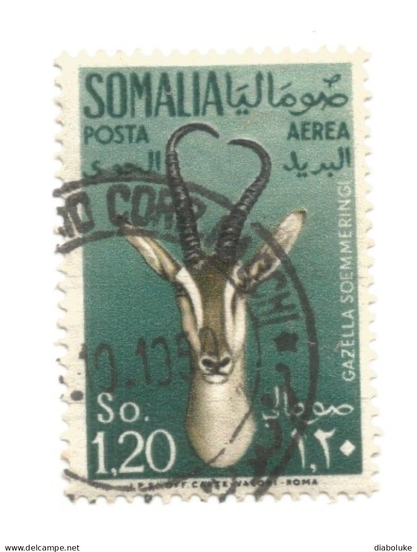 (COLONIE E POSSEDIMENTI) 1955, POSTA AEREA, ANIMALI - 2 Francobolli Usati (CAT. SASSONE N.29-30) - Somalia (AFIS)