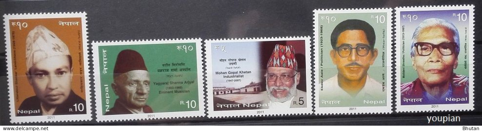 Nepal 2011, Personalities, MNH Stamps Set - Nepal