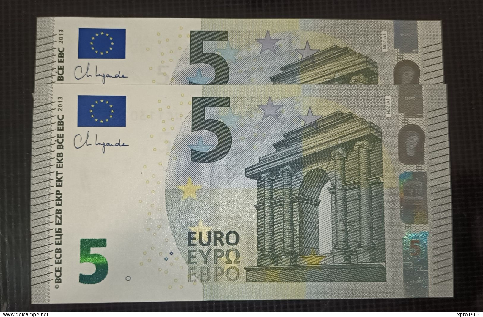 2X 5 EURO N021 A1 AUSTRIA - Serial Number - NC1130202098 / NC1130202089 - UNC FDS NEUF - 5 Euro