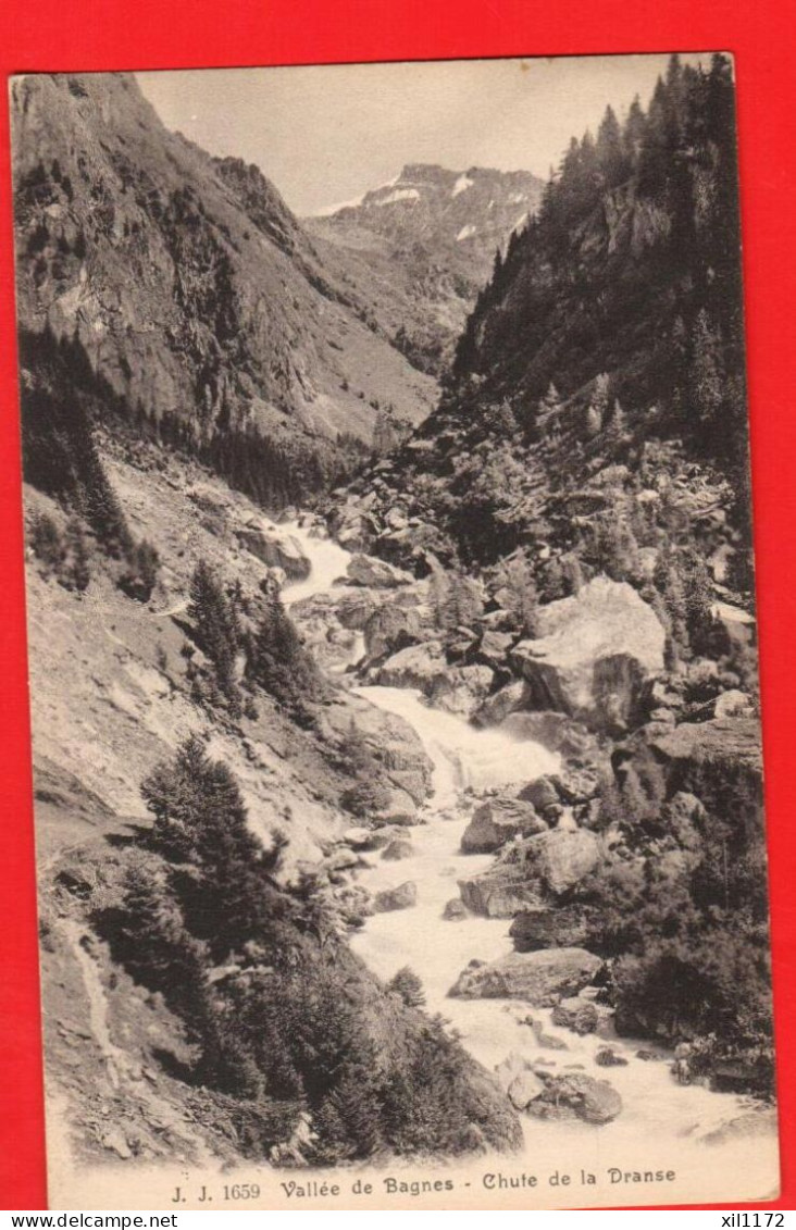 ZXO-17  Vallée De Bagnes. Chute De La Dranse.  Jullien 1659  Circ. 1928 - Bagnes