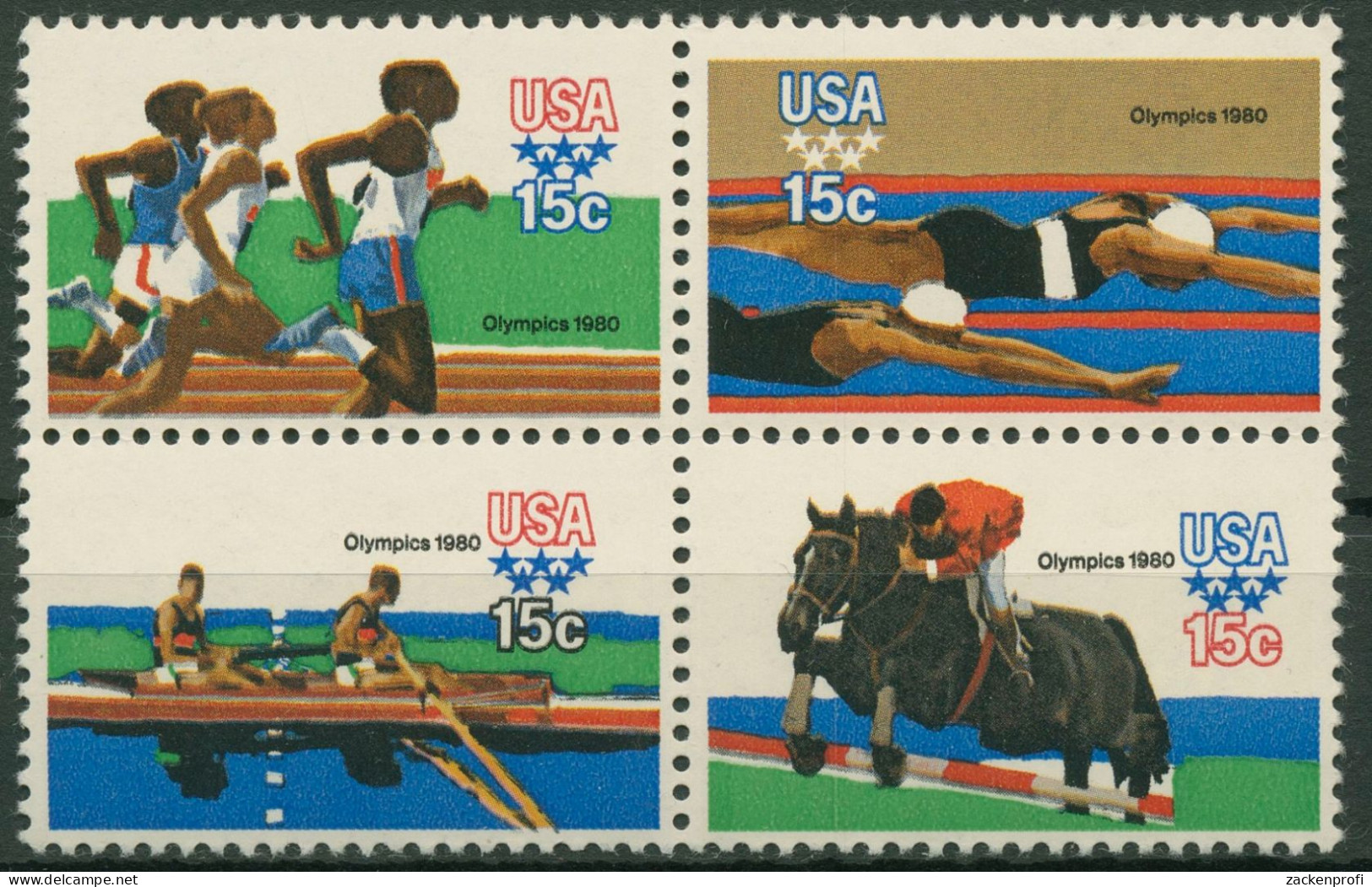 USA 1979 Olympia'80 Sommerspiele Moskau 1398/01 ZD Postfrisch - Ungebraucht