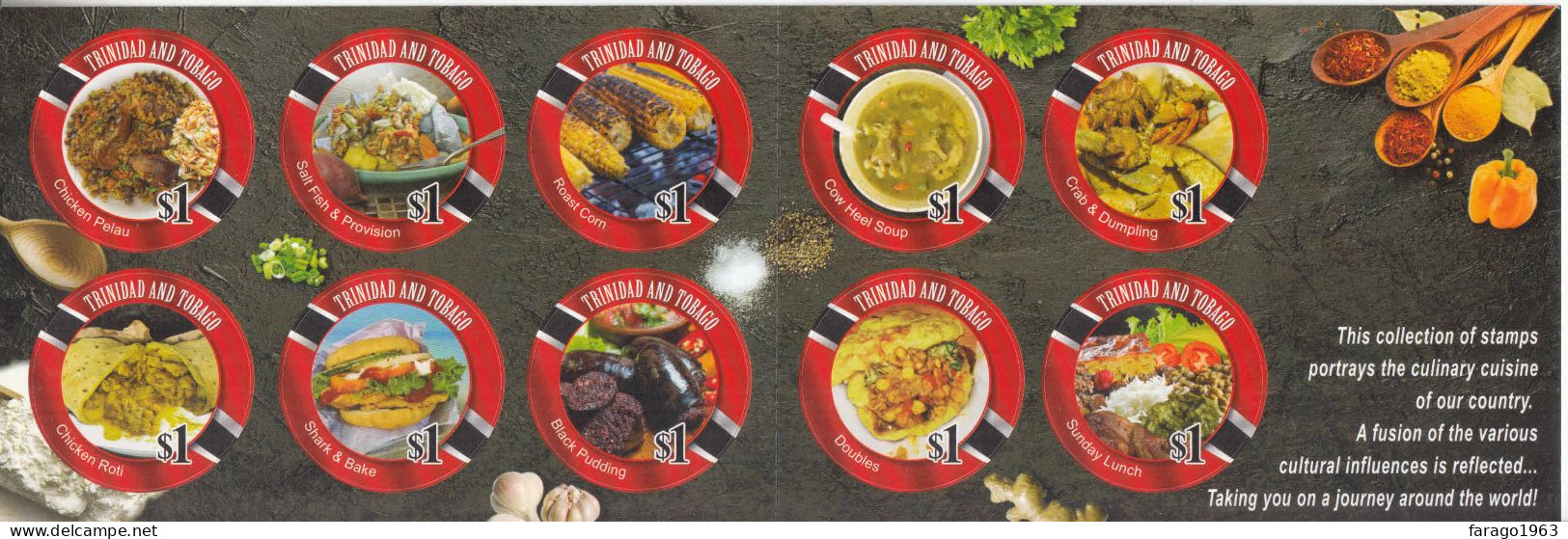 2021 Trinidad & Tobago Traditional Cuisine Food Gastronomie Birds(on Booklet Cover) Complete Booklet Of 10 MNH - Trinidad En Tobago (1962-...)