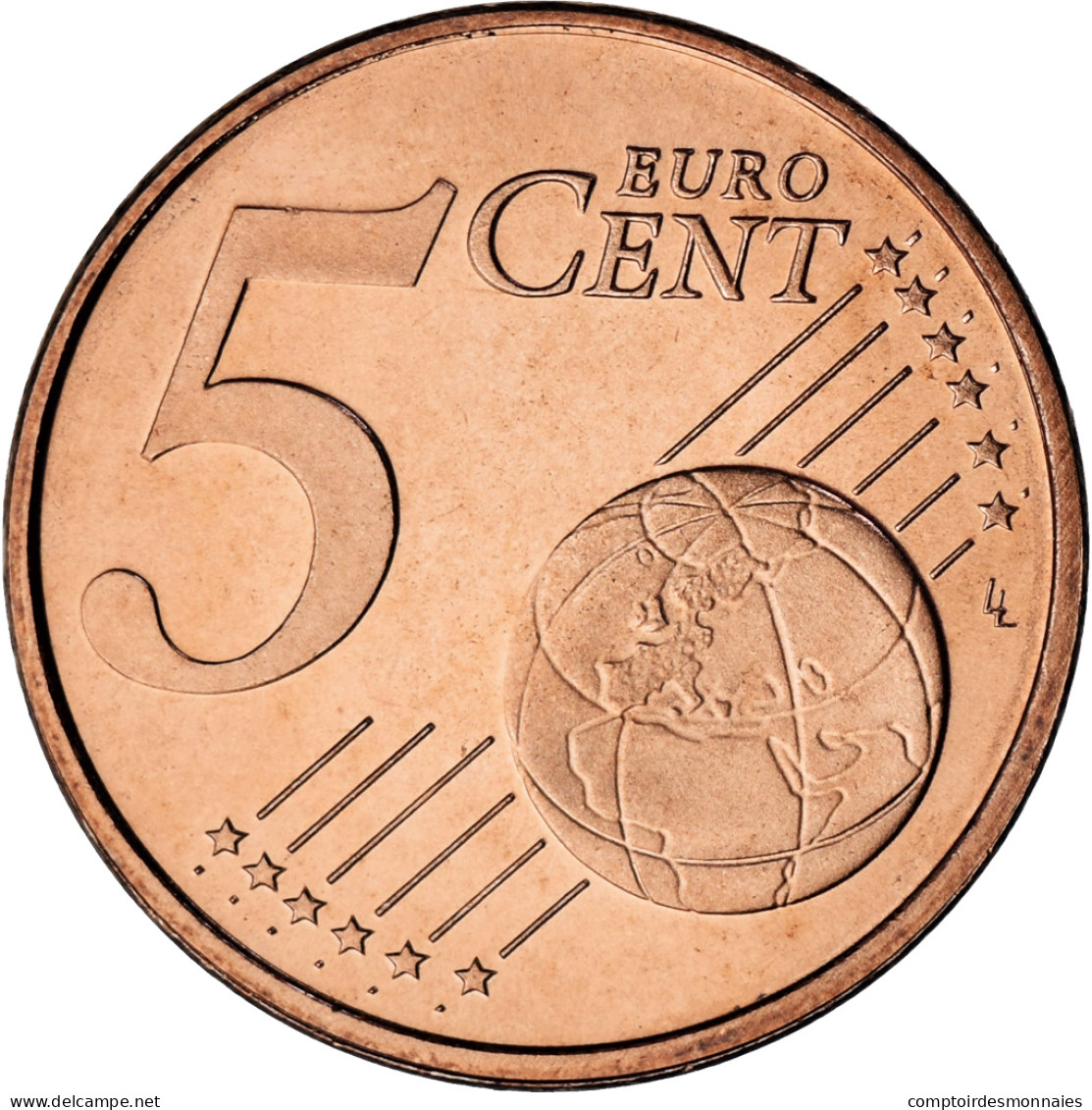 Pays-Bas, Beatrix, 5 Euro Cent, 2004, Utrecht, BU, FDC, Cuivre Plaqué Acier - Nederland