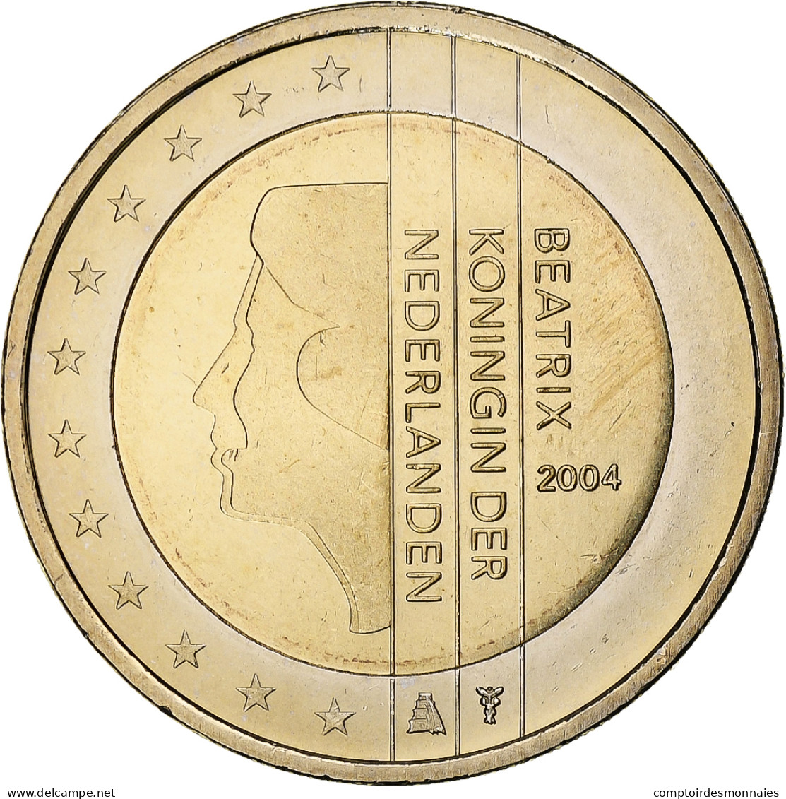 Pays-Bas, Beatrix, 2 Euro, 2004, Utrecht, BU, FDC, Bimétallique, KM:240 - Pays-Bas