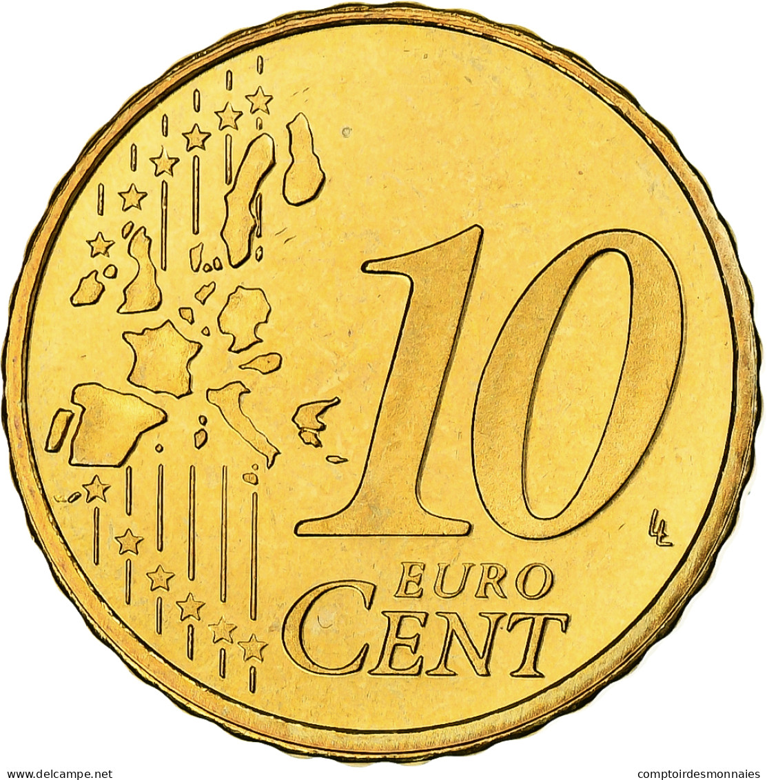 Pays-Bas, Beatrix, 10 Euro Cent, 2004, Utrecht, BU, FDC, Or Nordique, KM:237 - Paises Bajos