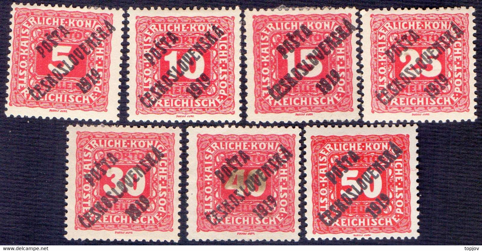 CZECHOSLOVAKIA - AUSTRIA - OVPT. Mi. 80 Or 88 - *MLH - 1919 - RARE - Unused Stamps