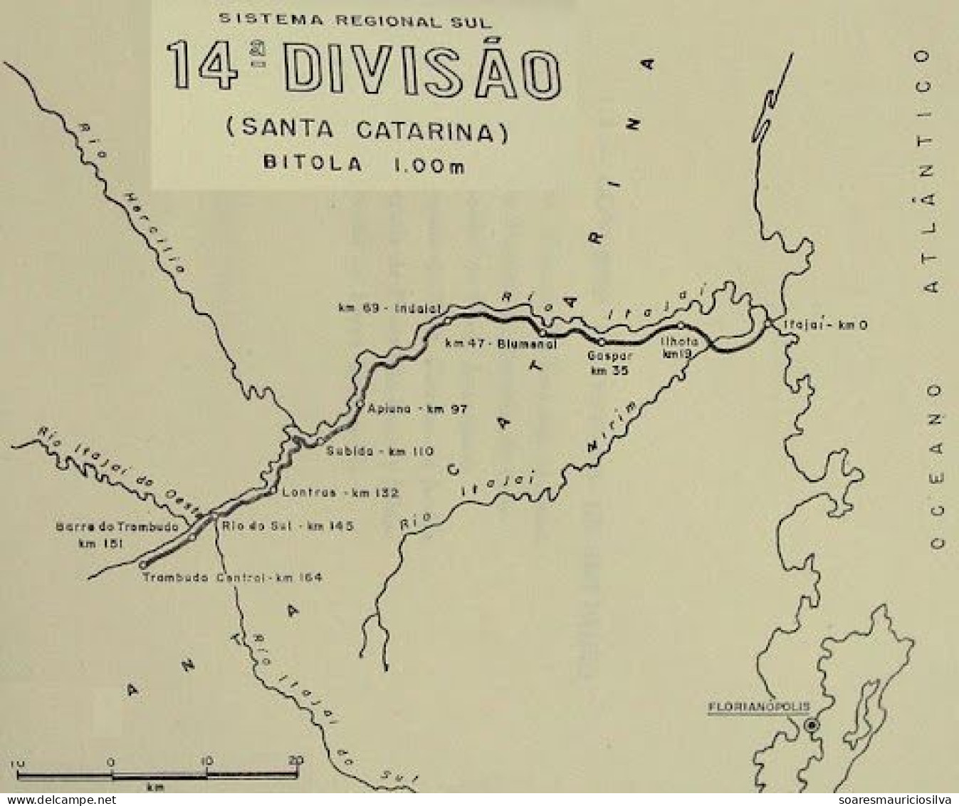 Brazil 1918/… 2 Stamp With Cancel Postmark Est. Blumenau Station Estrada De Ferro Santa Catarina Railway - Brieven En Documenten