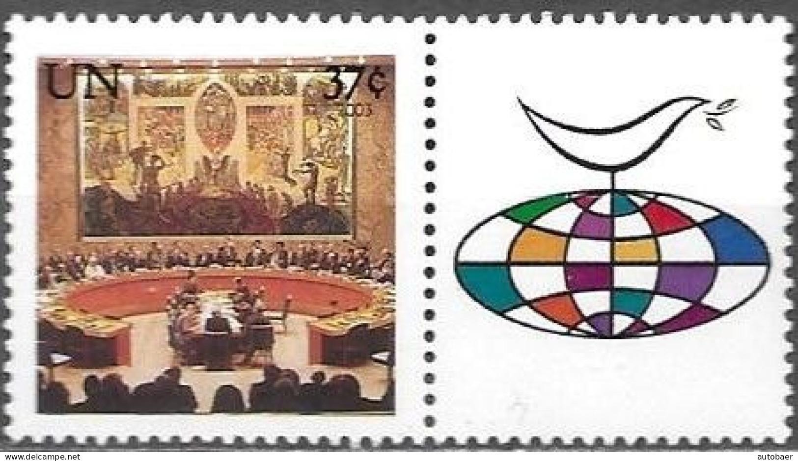 United Nations UNO UN Vereinte Nationen New York 2003 Greetings Mi.No.941 Label MNH ** Neuf - Unused Stamps