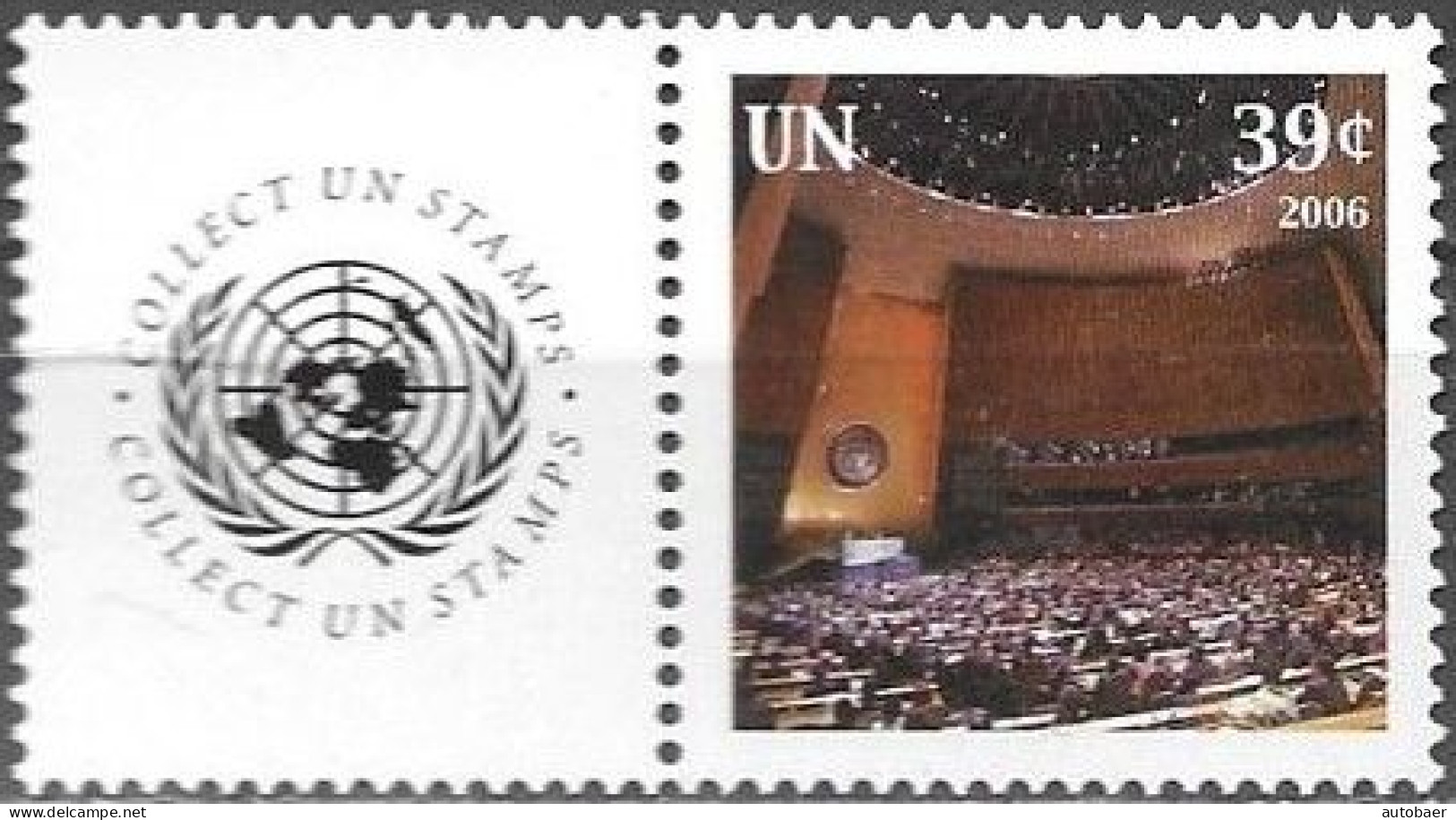 United Nations UNO UN Vereinte Nationen New York 2006 Greetings Mi.No.1007 Label MNH ** Neuf - Ongebruikt