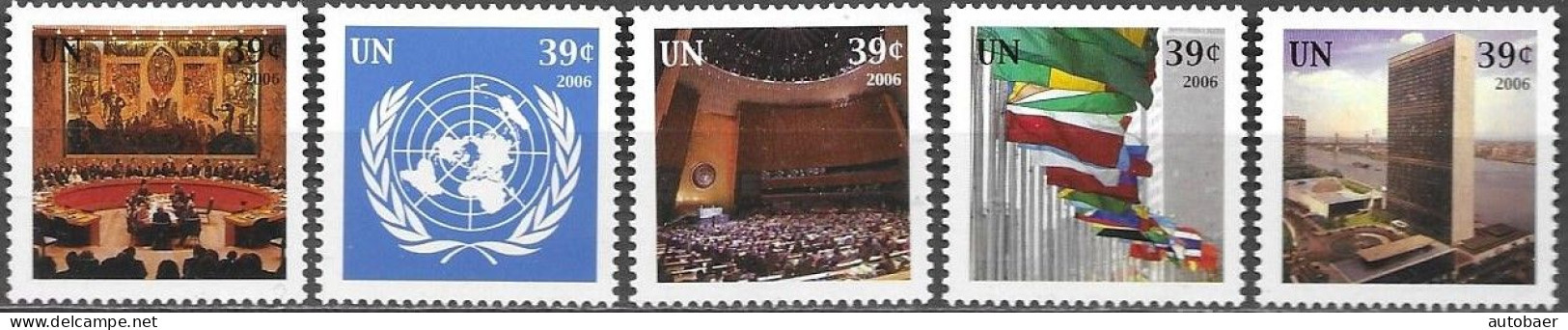 United Nations UNO UN Vereinte Nationen New York 2006 Greetings Mi.No.1005-09 MNH ** Neuf - Ongebruikt