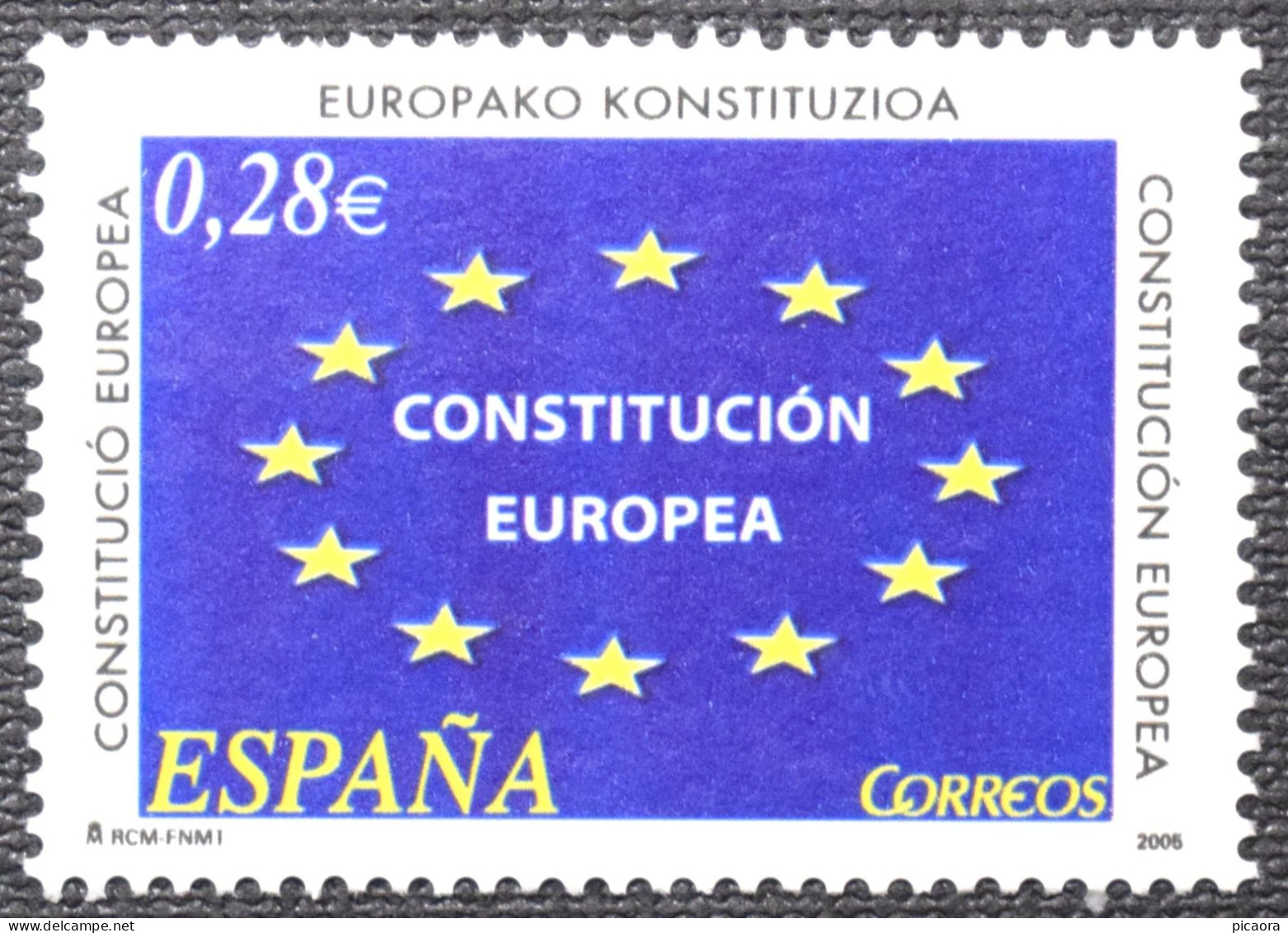 España Spain 2005  Constitucion Europea  Mi 4016  Yv 3721  Edi 4141  Nuevo New MNH ** - European Community