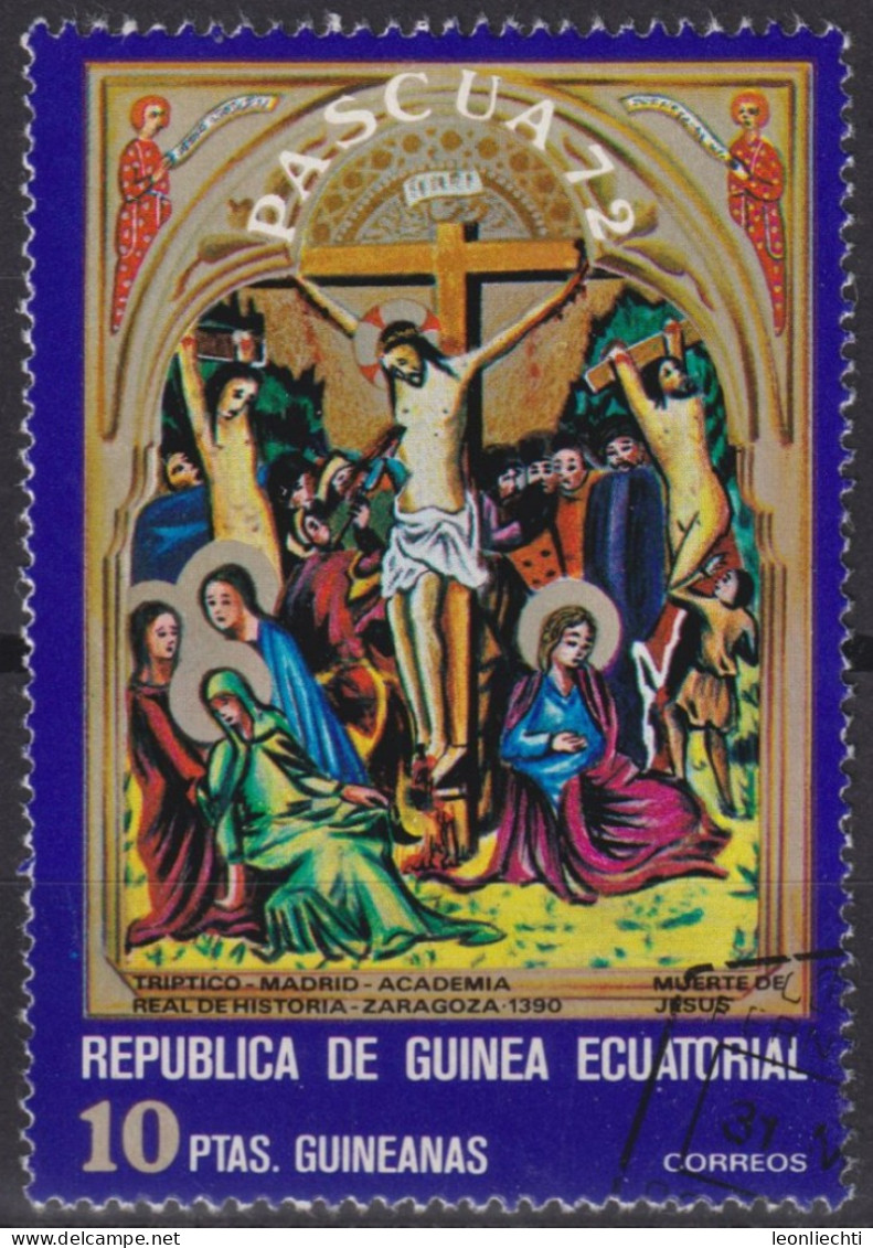 1972Äquatorial-Guinea ° Mi:GQ 50, Sn:GQ 72-38, Yt:GQ 18E, Death Of Jesus, Ostern, Easter 1972 - Easter