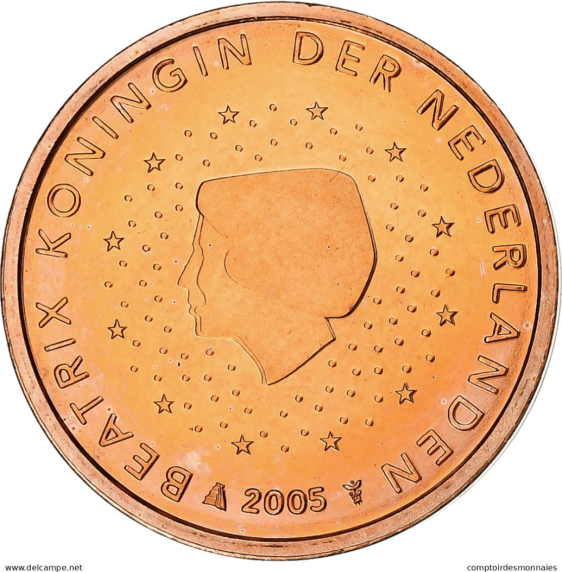 Pays-Bas, Beatrix, 2 Euro Cent, 2005, Utrecht, BU, FDC, Cuivre Plaqué Acier - Paesi Bassi