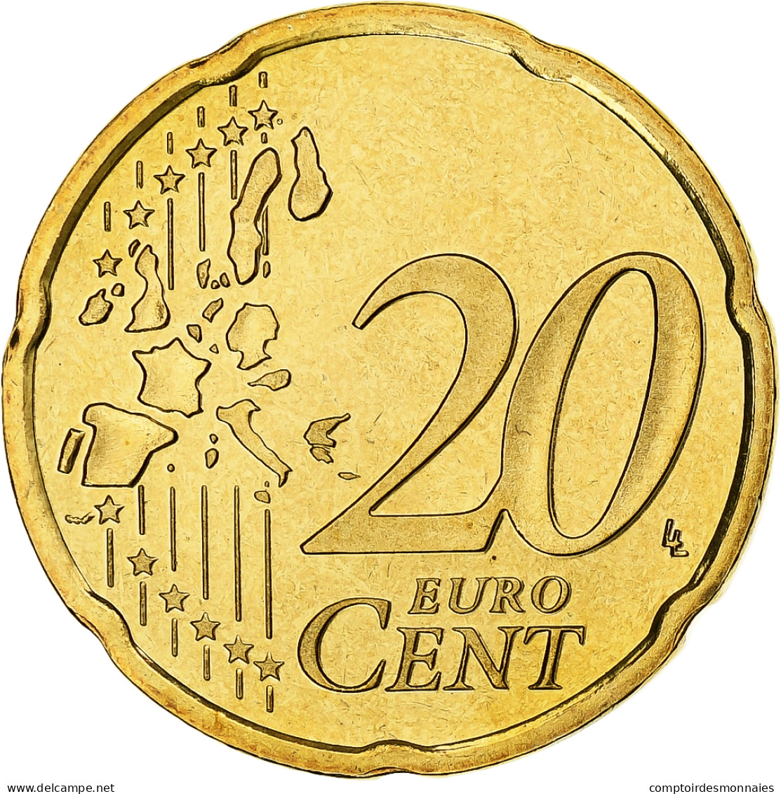 Pays-Bas, Beatrix, 20 Euro Cent, 2005, Utrecht, BU, FDC, Or Nordique, KM:238 - Paises Bajos