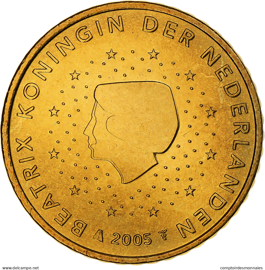 Pays-Bas, Beatrix, 50 Euro Cent, 2005, Utrecht, BU, FDC, Or Nordique, KM:238 - Nederland