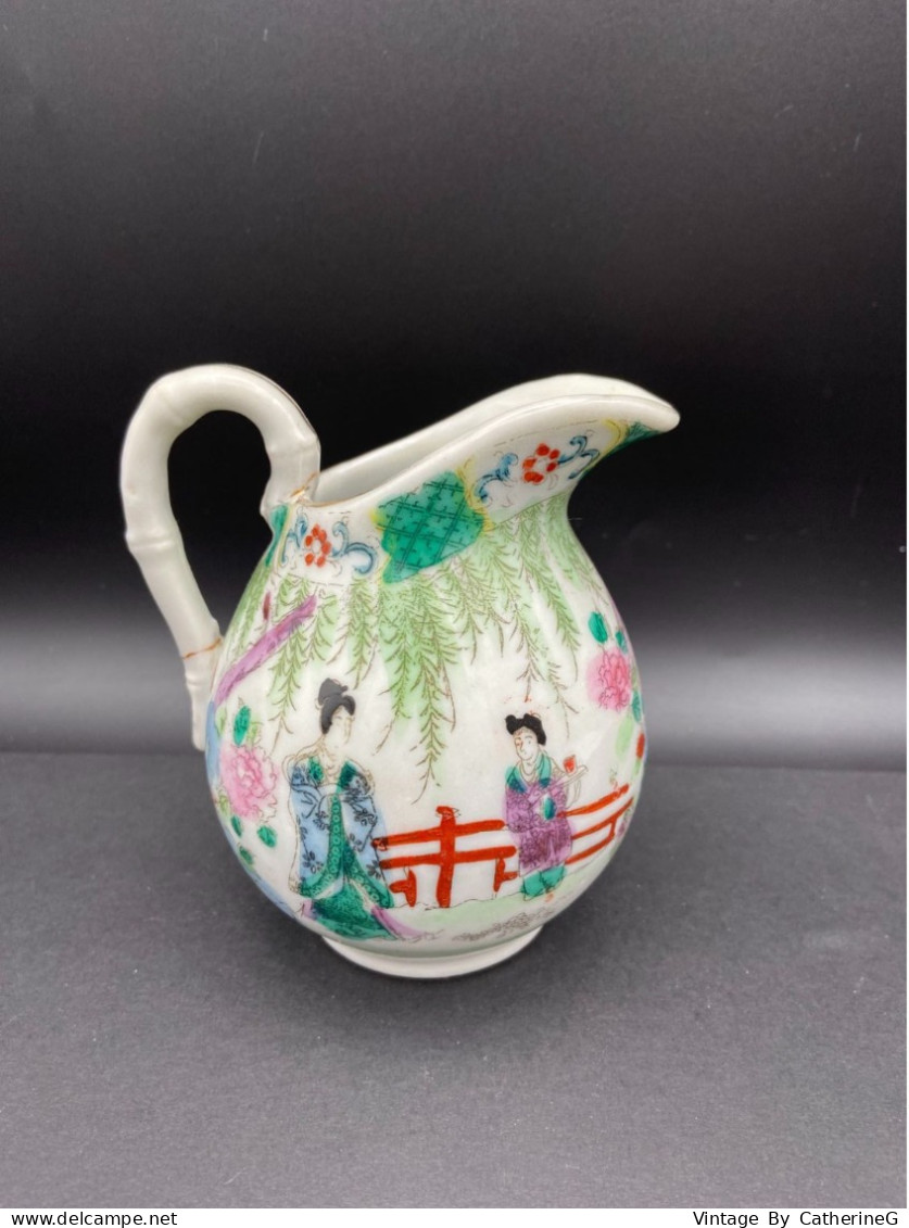 Pot à Lait DAÏ Nippon 1930 Famille Verte  Ht 11cm Porcelaine Chinoise  #240005 - Aziatische Kunst