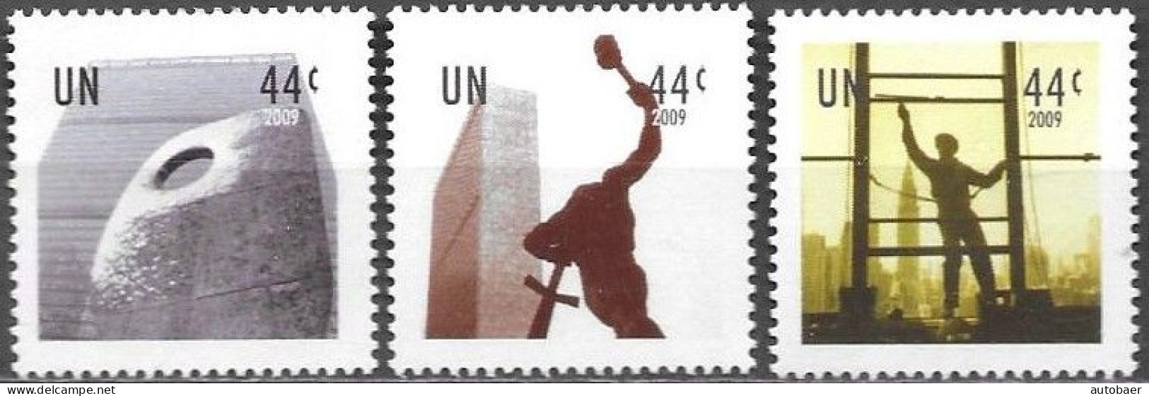 United Nations UNO UN Vereinte Nationen New York 2009 Greetings 3v. Mi.No.1150-52 MNH ** Neuf - Neufs