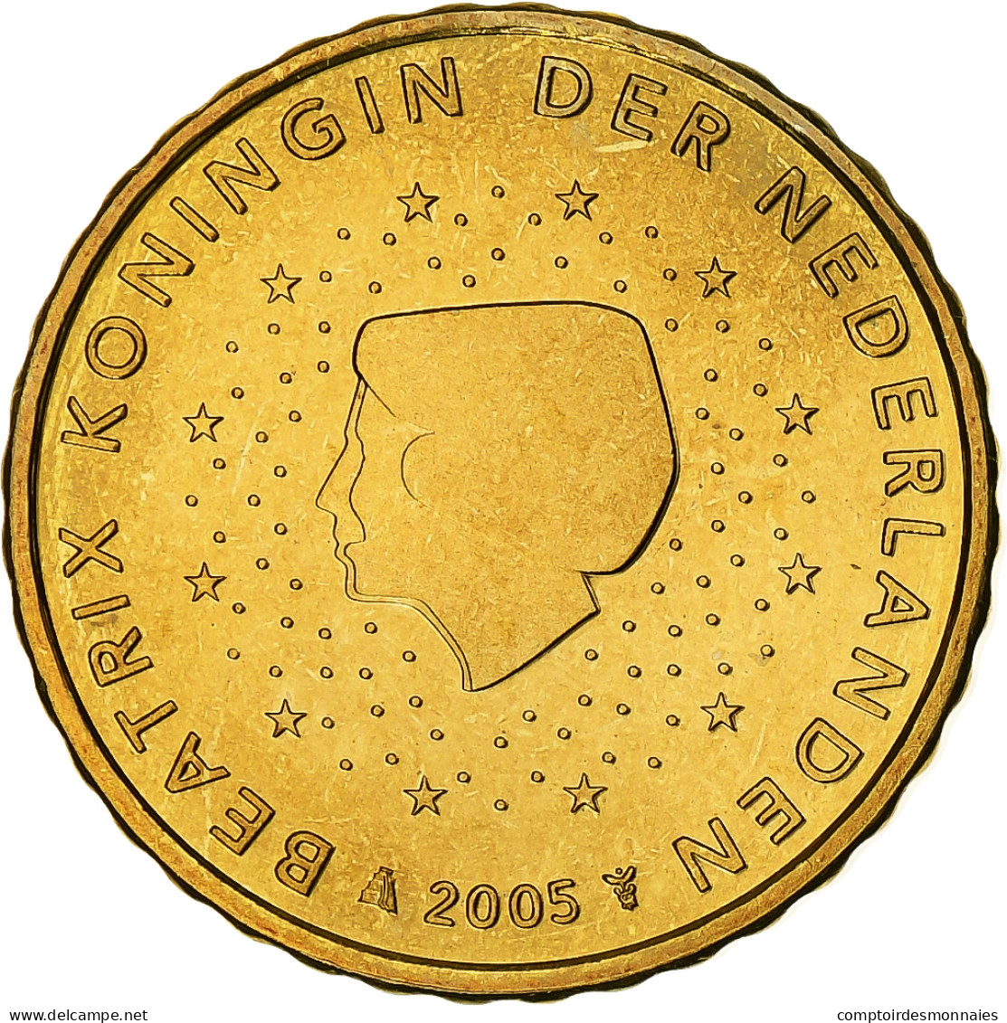 Pays-Bas, Beatrix, 10 Euro Cent, 2005, Utrecht, BU, FDC, Or Nordique, KM:237 - Paesi Bassi