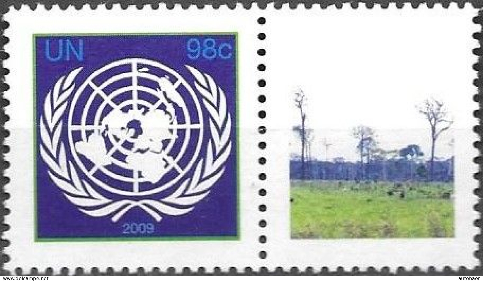 United Nations UNO UN Vereinte Nationen New York 2009 Greetings Summit On Climate Change Mi.No.1161C Label MNH ** Neuf - Unused Stamps