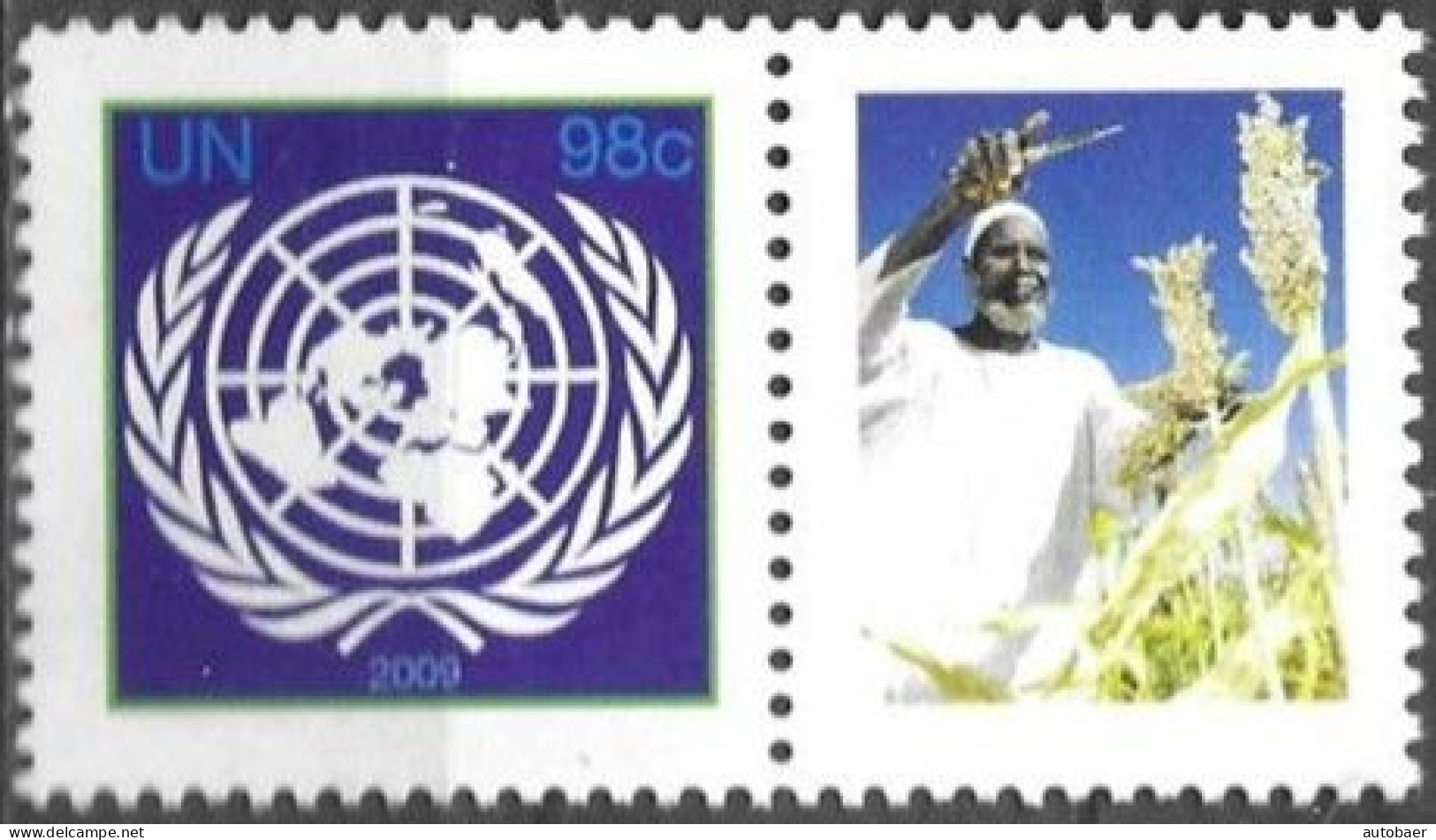 United Nations UNO UN Vereinte Nationen New York 2009 Greetings Summit On Climate Change Mi.No.1161C Label MNH ** Neuf - Unused Stamps